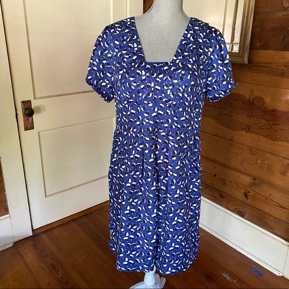 Blue Dress - Floral - Retro